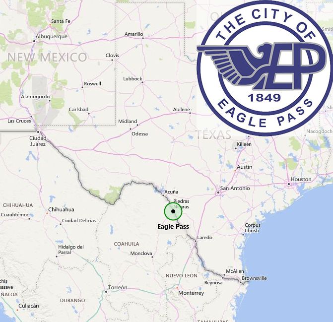 City of Eagle Pass Map and City Logo