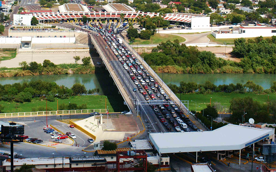 Map of the Laredo, TX and Nuevo Laredo, Tamaulipas binational region